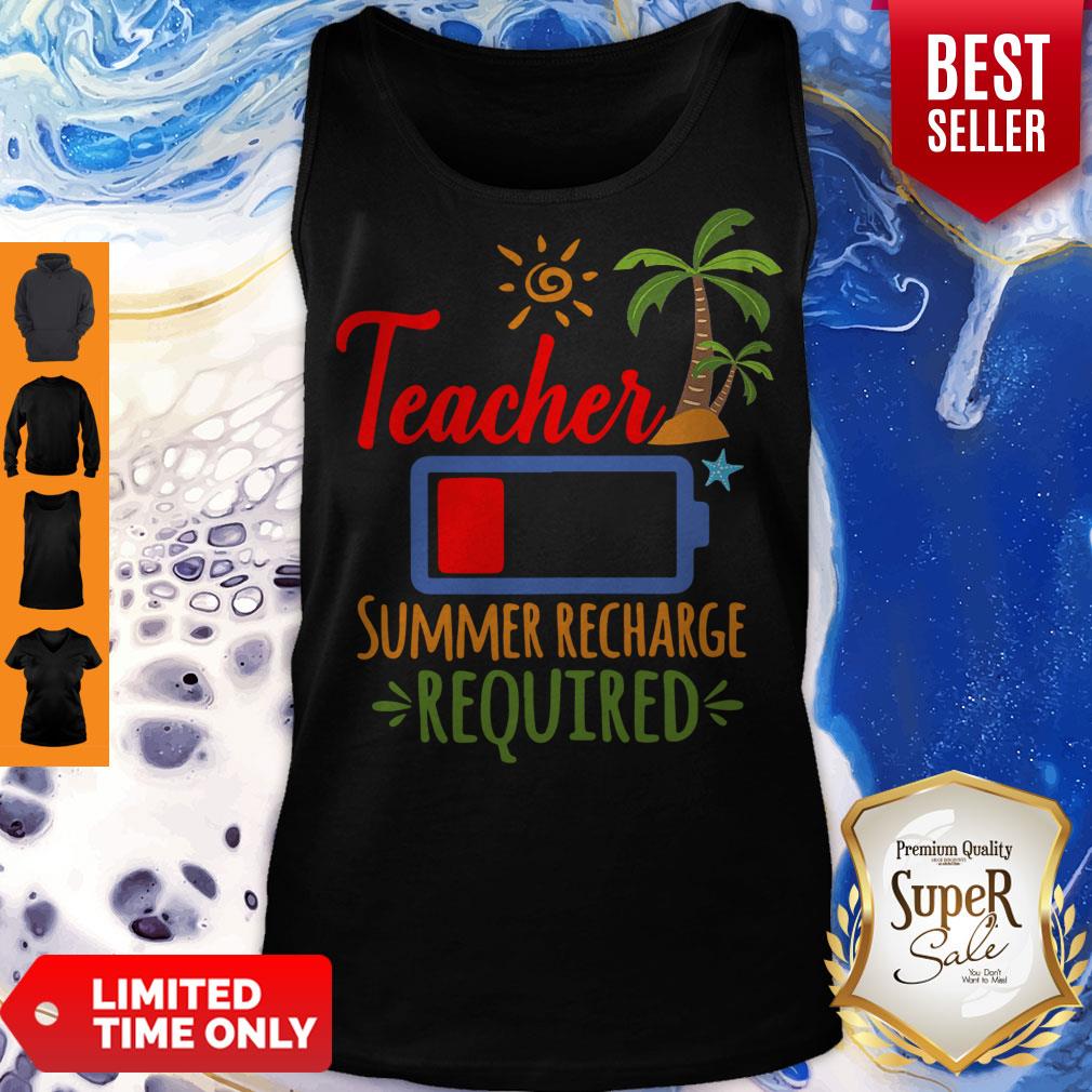 Nice Teacher Battery Summer Recharge Required Shirt