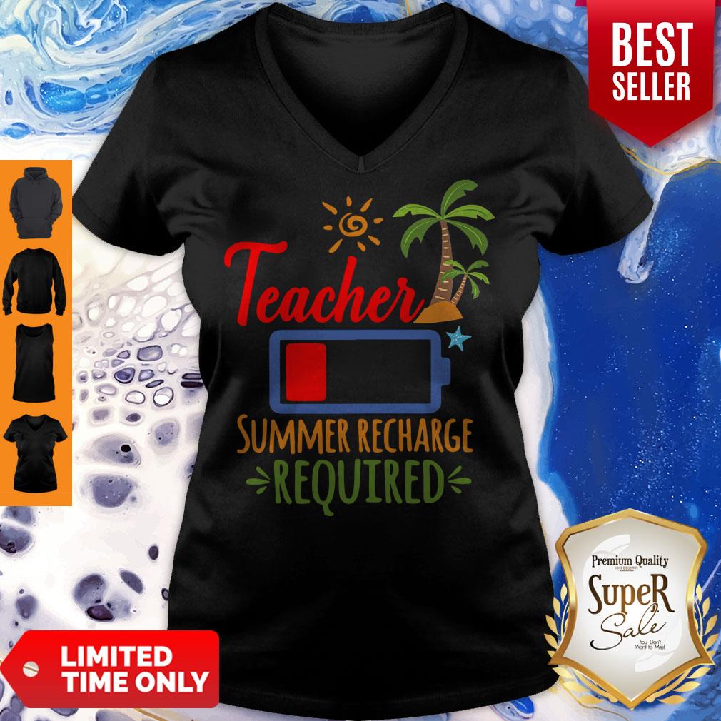 Nice Teacher Battery Summer Recharge Required Shirt
