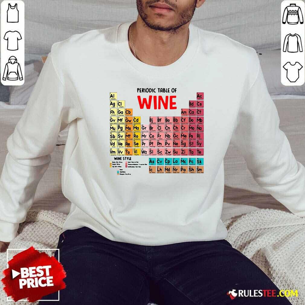 Nice The Chemistry Periodic Table Of Wine Shirt