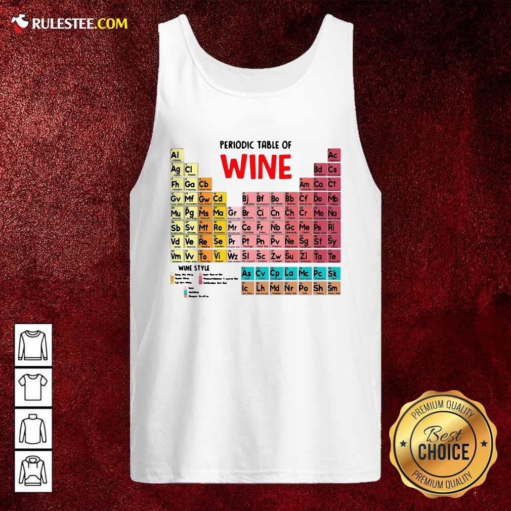 Nice The Chemistry Periodic Table Of Wine Shirt