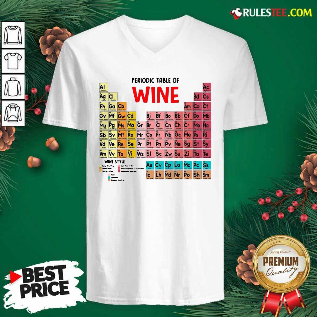 Nice The Chemistry Periodic Table Of Wine Shirt