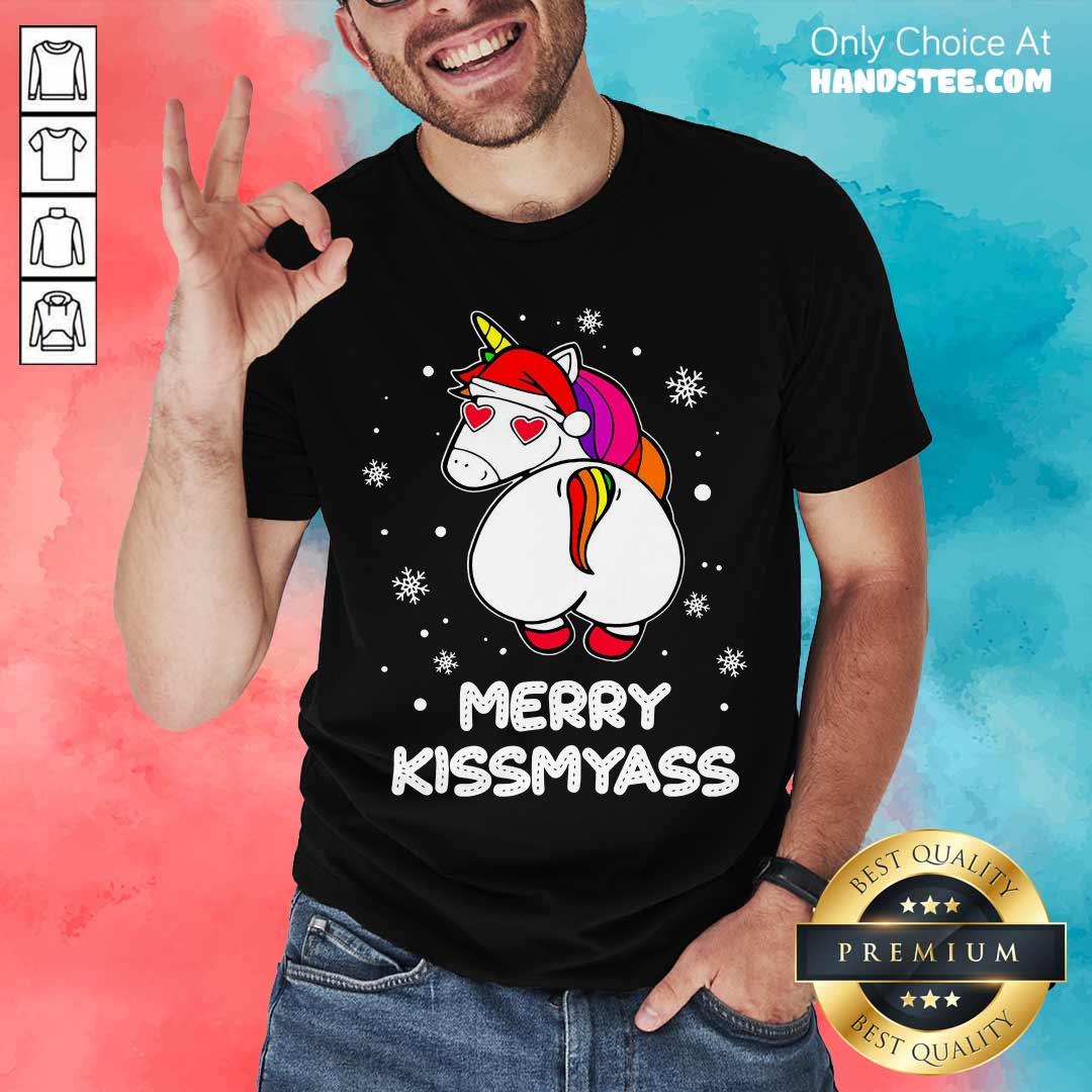 Nice Unicorn Merry Kissmyass Ugly Christmas Shirt