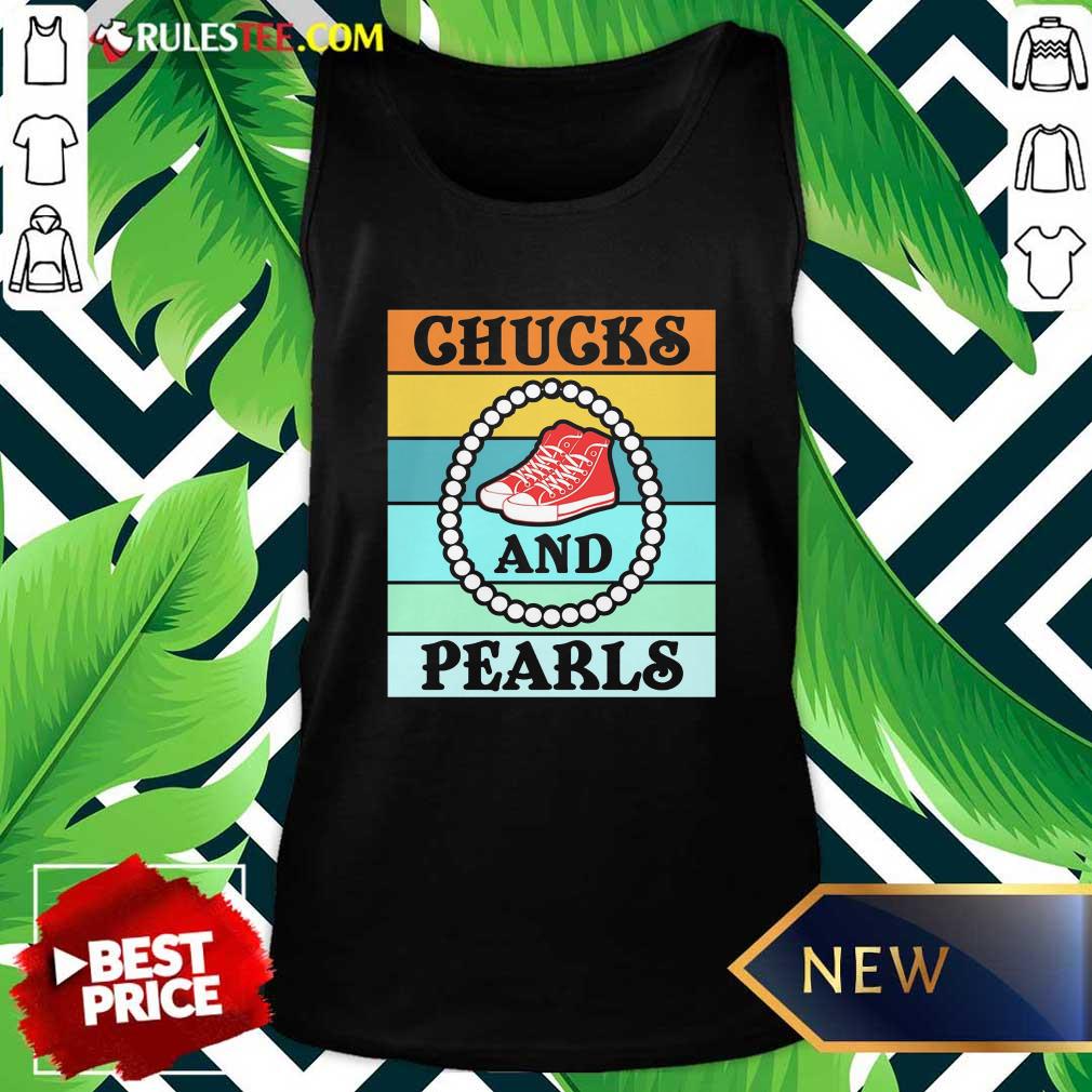 Nice Vintage Chucks And Pearls With Kamala Harris For President 2021 Shirt