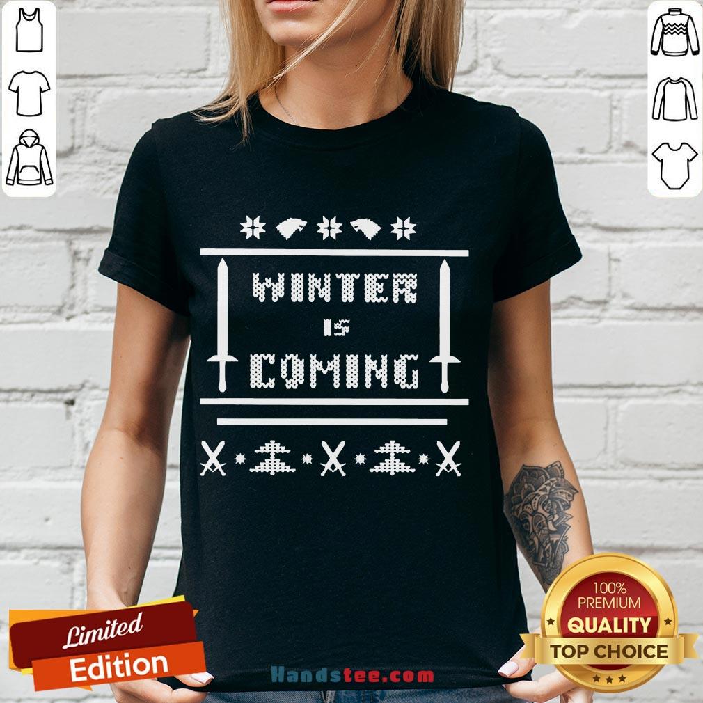 Nice Winter Is Coming Ugly Christmas Shirt