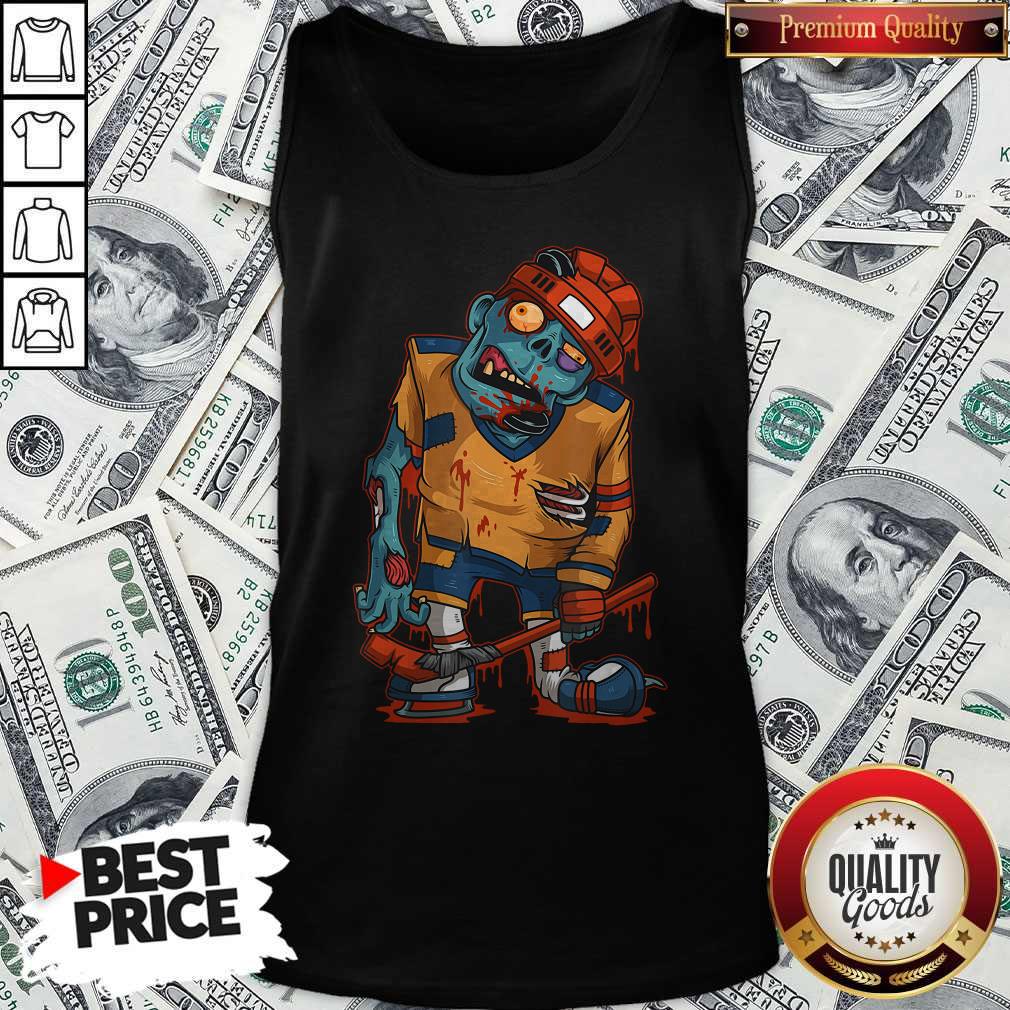 Nice Zombie Ice Hockey Player Halloween Trick Or Treating Shirt