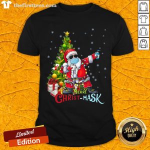 Good Merry Christmas Santa Dabbing Wearing Mask Shirt