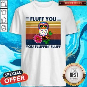 Colorful Owl Fluff You You Fluffin Fluff Vintage Retro Shirt