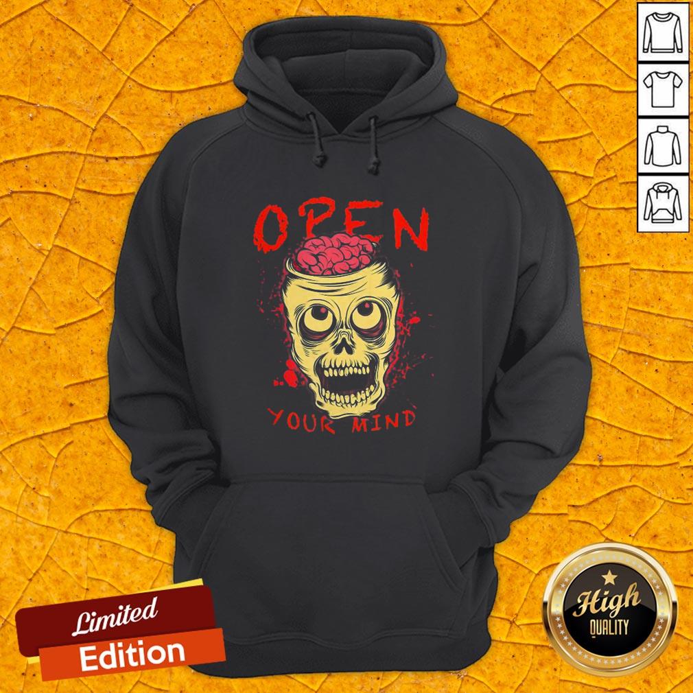 Funny Skull Open Your Mind Halloween Shirt
