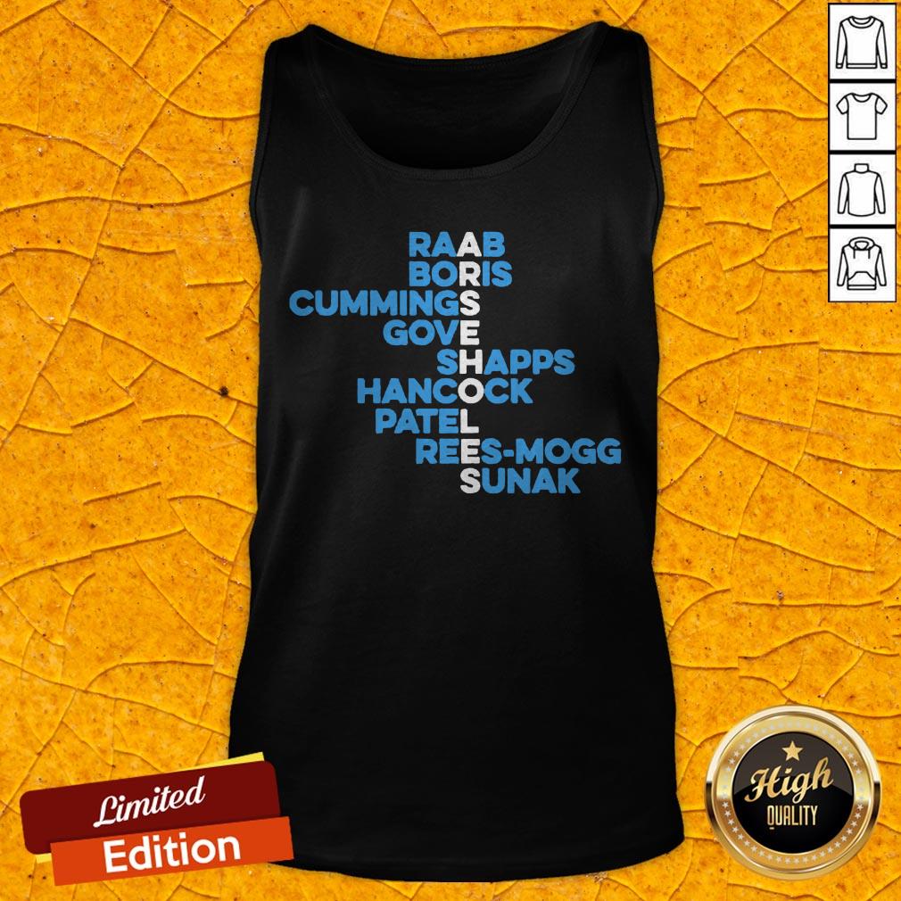 Raab Boris Cummings Gove Shapps Hancock Patel Reesmogg Sunak Shirt