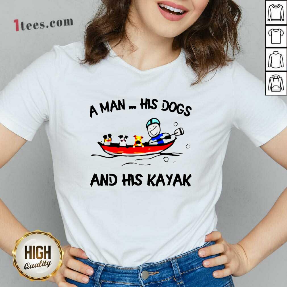 Official A Man His Dogs And His Kayak Shirt