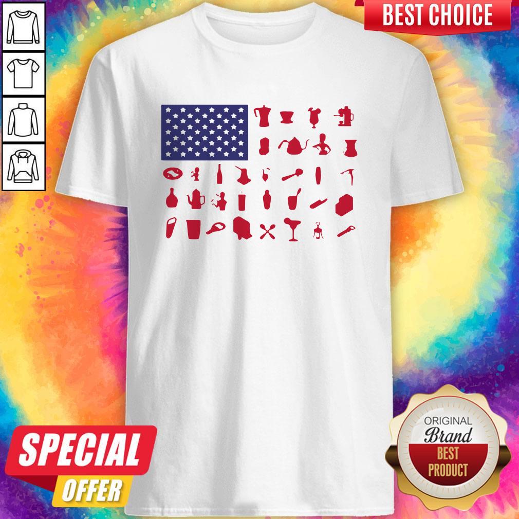 Official Bartender American Flag Shirt