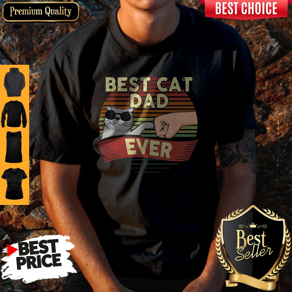Official Best Cat Glasses Dad Ever Vintage Shirt