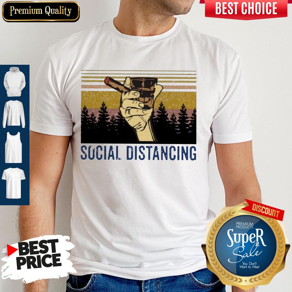 Official Cigar Social Distancing Vintage Shirt