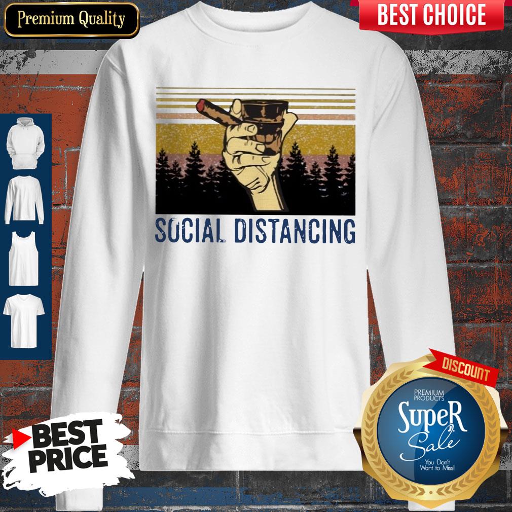 Official Cigar Social Distancing Vintage Shirt