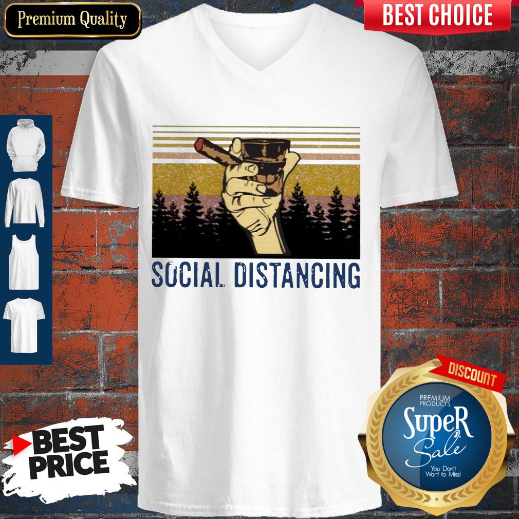 Official Cigar Social Distancing Vintage Shirt