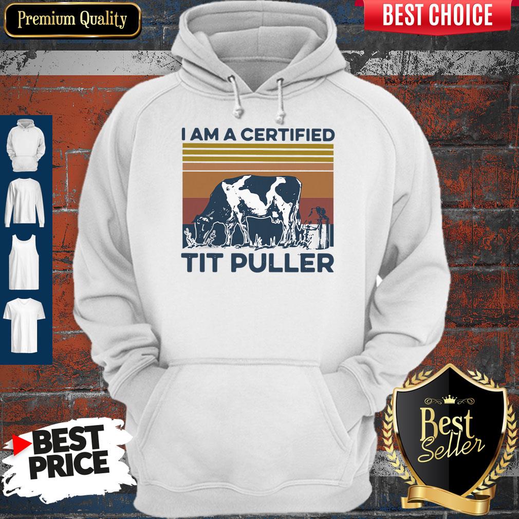 Official Cow I am A Certified Tit Puller Vintage Shirt