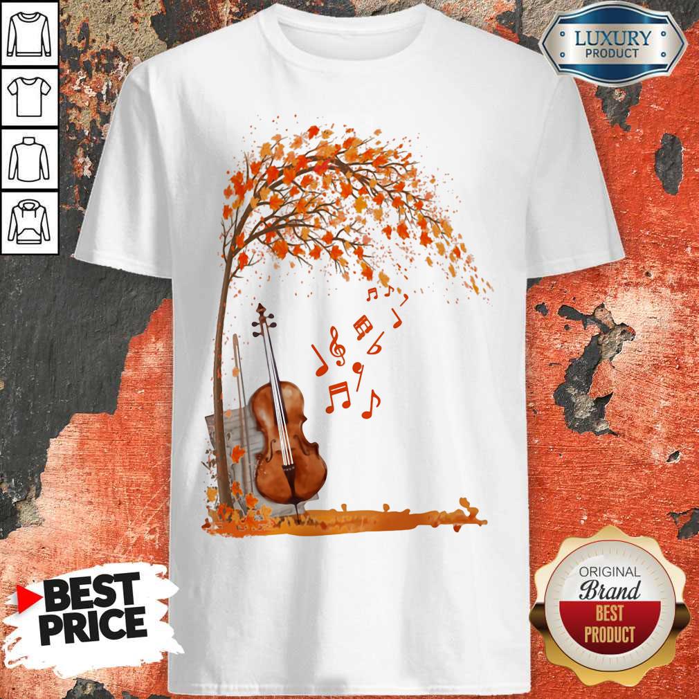 Official Fall Autumn Maple Leaf Violin Shirt