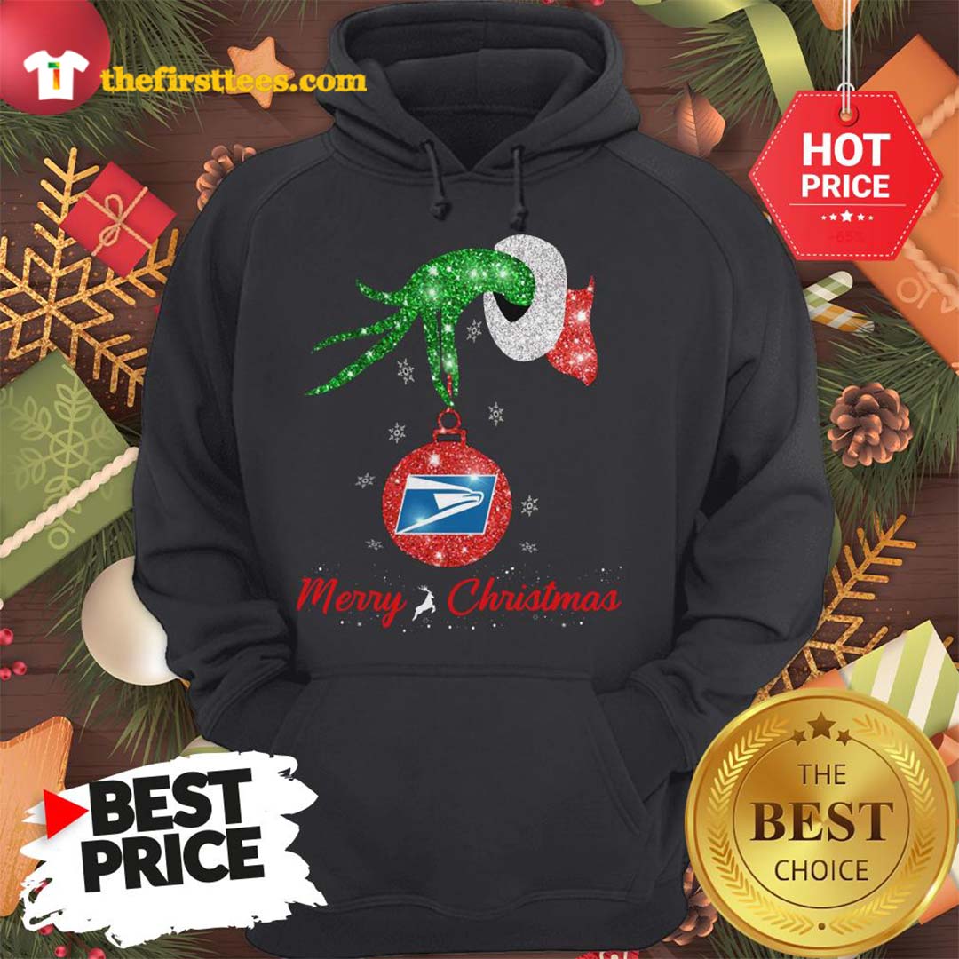 Official Grinch Hand United States Postal Service Merry Christmas Shirt