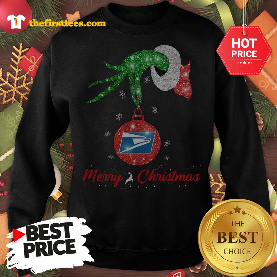 Official Grinch Hand United States Postal Service Merry Christmas Shirt