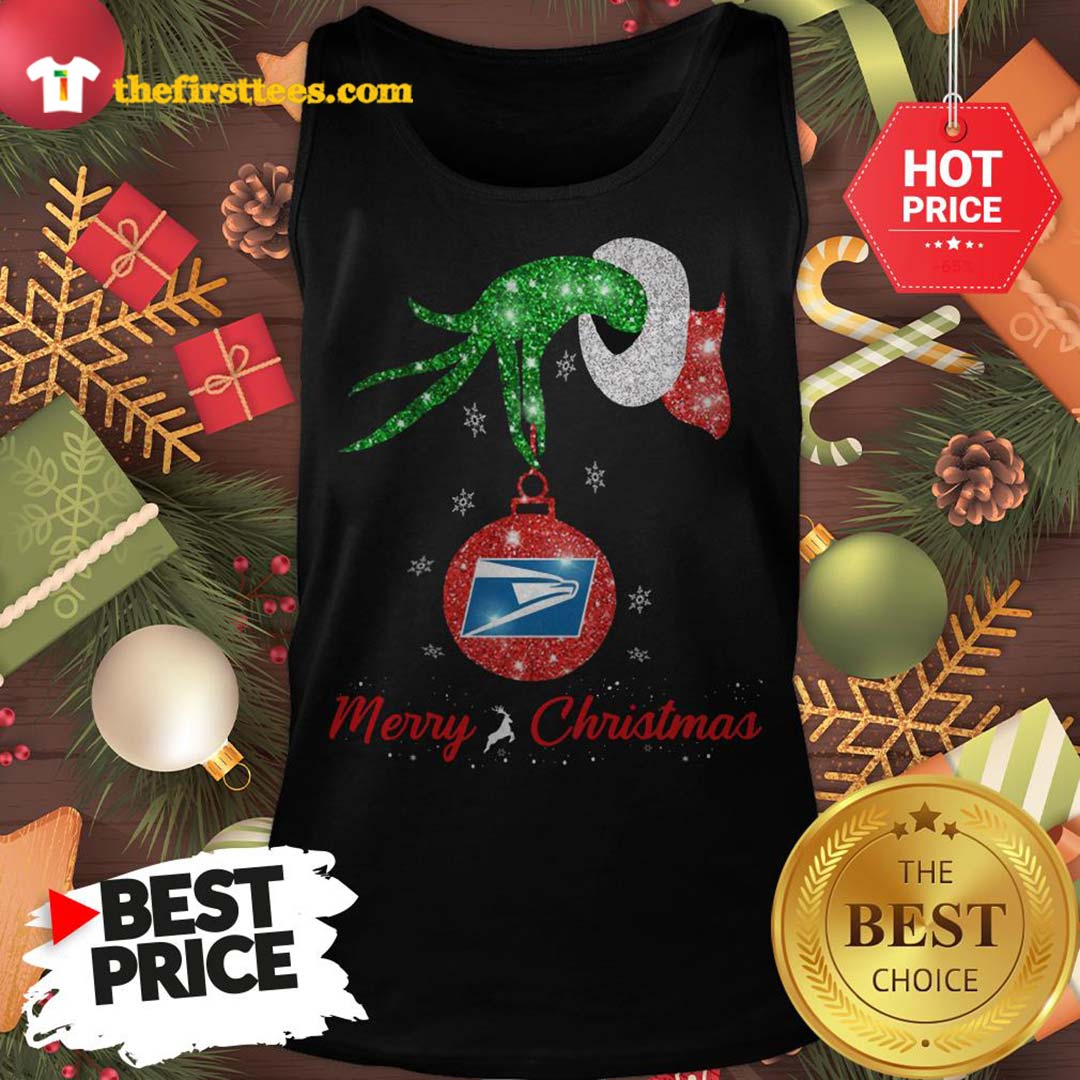 Official Grinch Hand United States Postal Service Merry Christmas Shirt