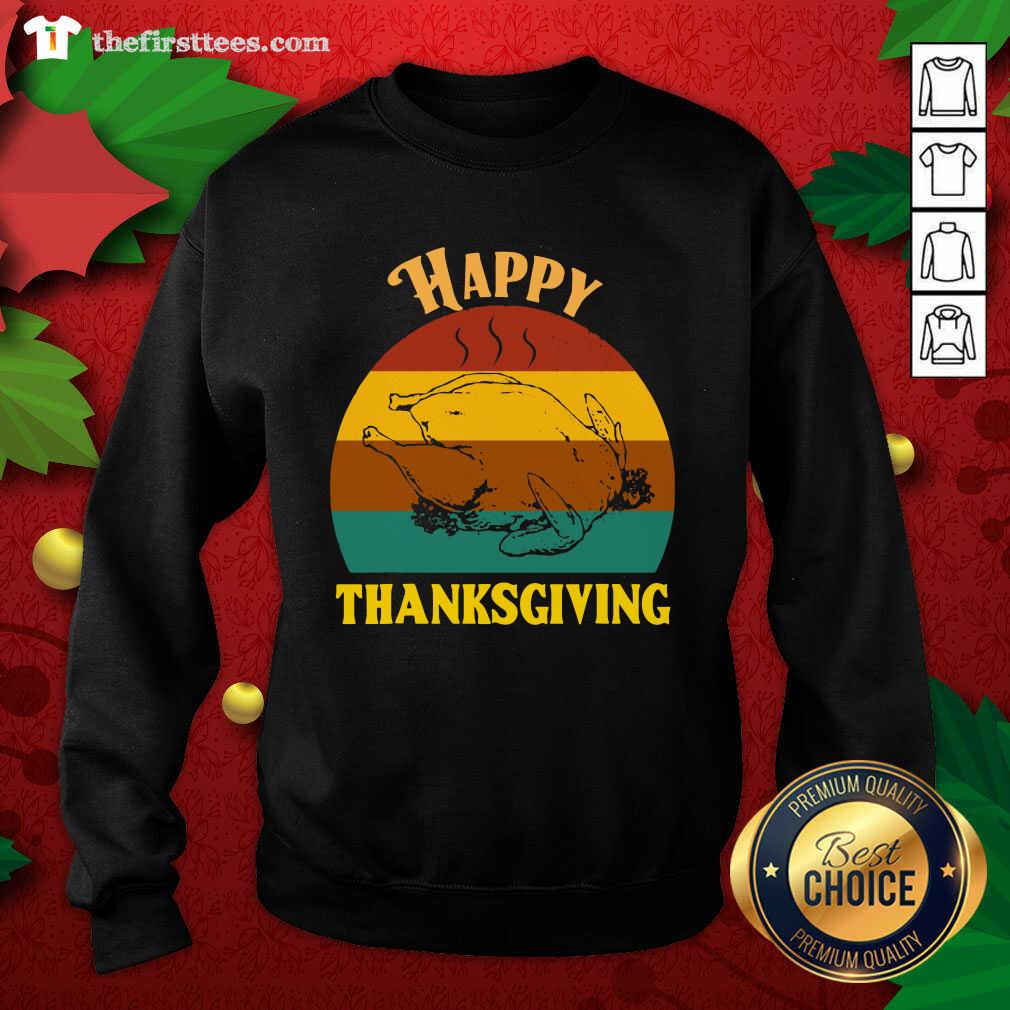 Official Happy Thanksgiving Vintage Turkey Roasted Shirt