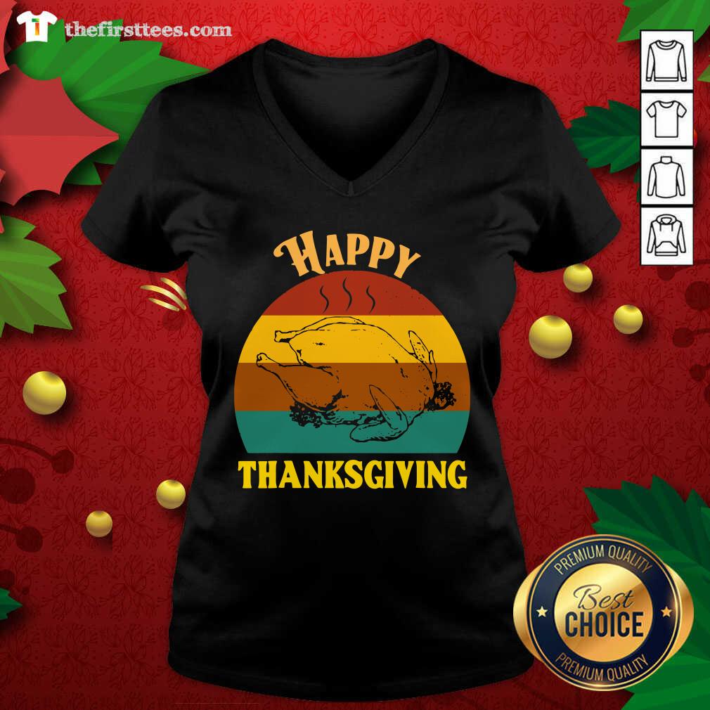 Official Happy Thanksgiving Vintage Turkey Roasted Shirt