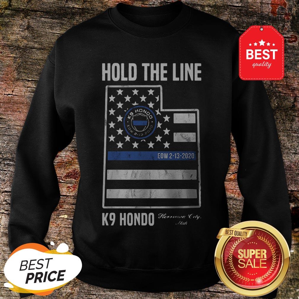Official Hold The Line K9 Hondo Herriman City Utah Shirt