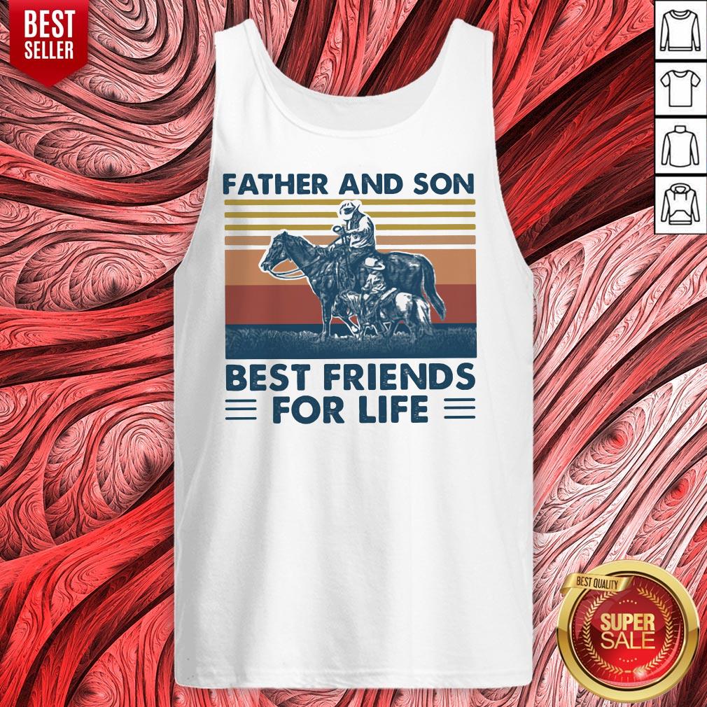 Official Horse Father And Son Best Friends For Life Vintage Retro Shirt