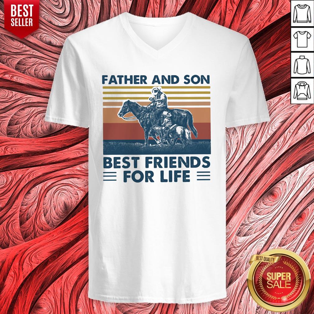 Official Horse Father And Son Best Friends For Life Vintage Retro Shirt