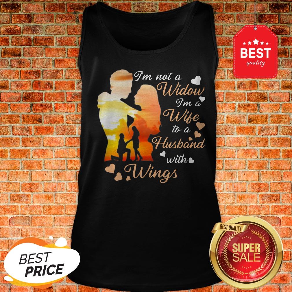Official I’m Not A Widow I’m A Wife To A Husband With Wings Heart Shirt