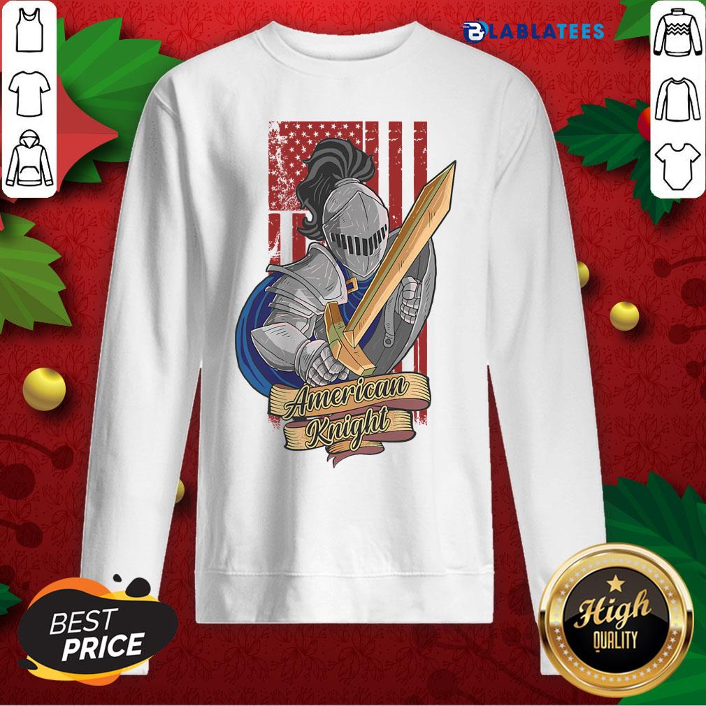 Official Knights Lover American Knight With Sword And Flag Shirt