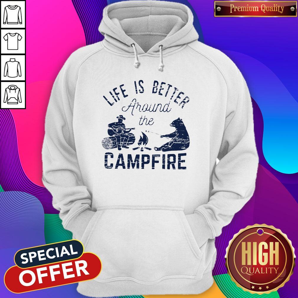 Official Life Is Better Around The Campfire Bear Man Shirt