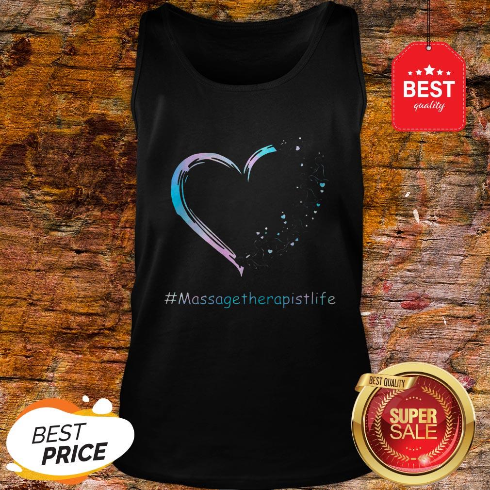 Official Love #Massagetherapistlife Blue Heart Shirt