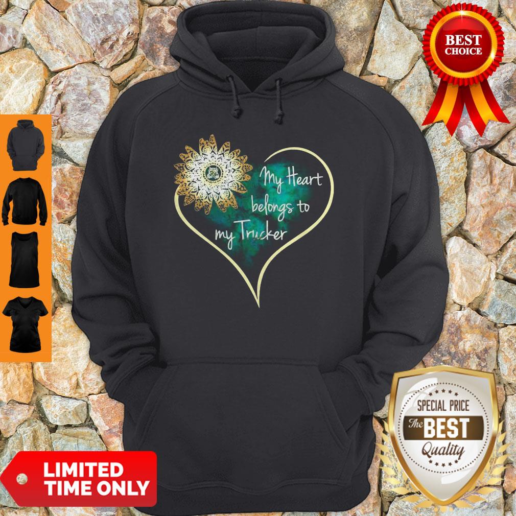 Official My Heart Belongs To My Trucker Shirt