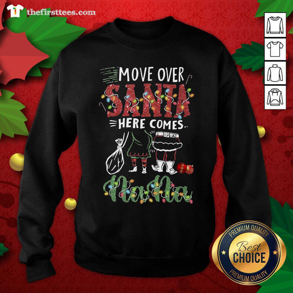 Official Nana Move Over Santa Gift For You For Family Ugly Christmas Shirt