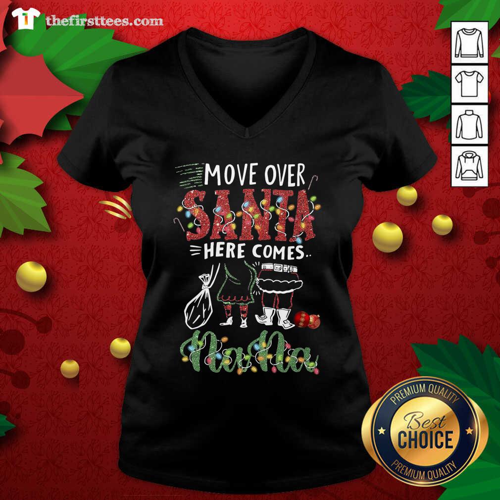 Official Nana Move Over Santa Gift For You For Family Ugly Christmas Shirt