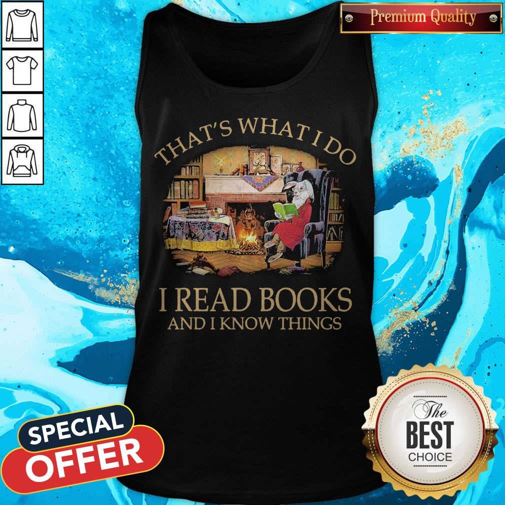 Official Rabbit That’s What I Do I Read Books And I Know Things Black Shirt