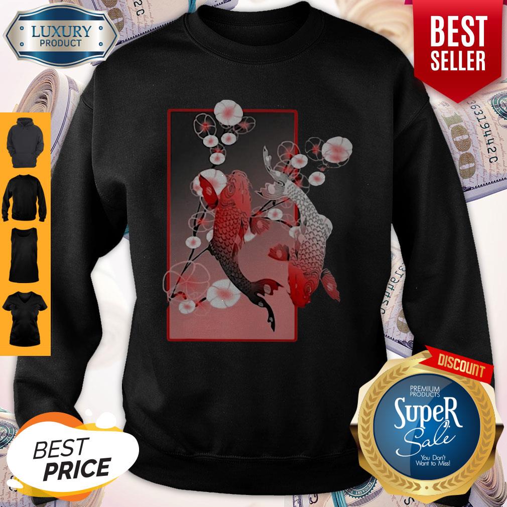 Official Sakura Cherry Blossom Koi Fish Shirt