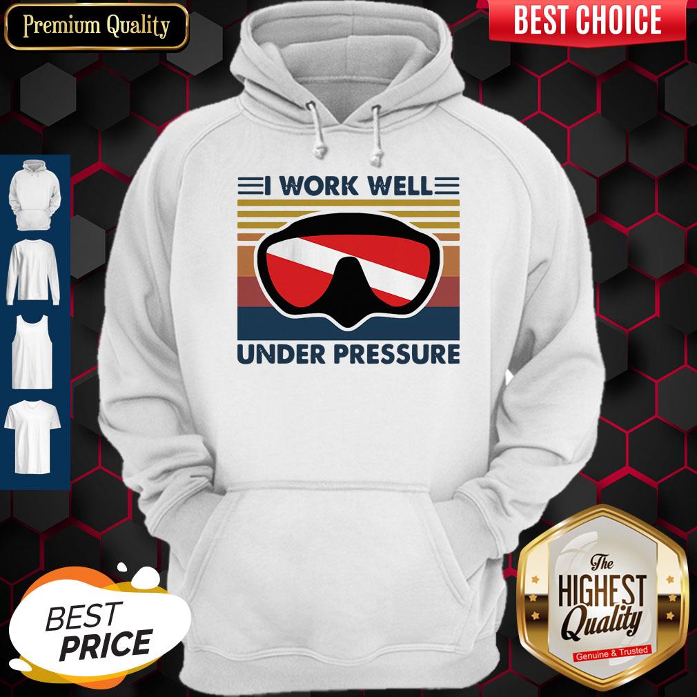 Official Scuba Diving I Work Well Under Pressure Glasses Vintage shirt
