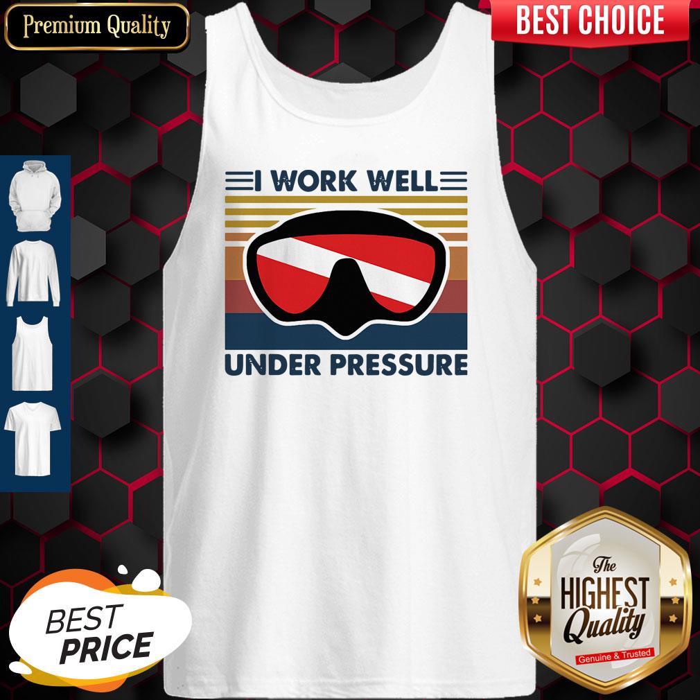 Official Scuba Diving I Work Well Under Pressure Glasses Vintage shirt