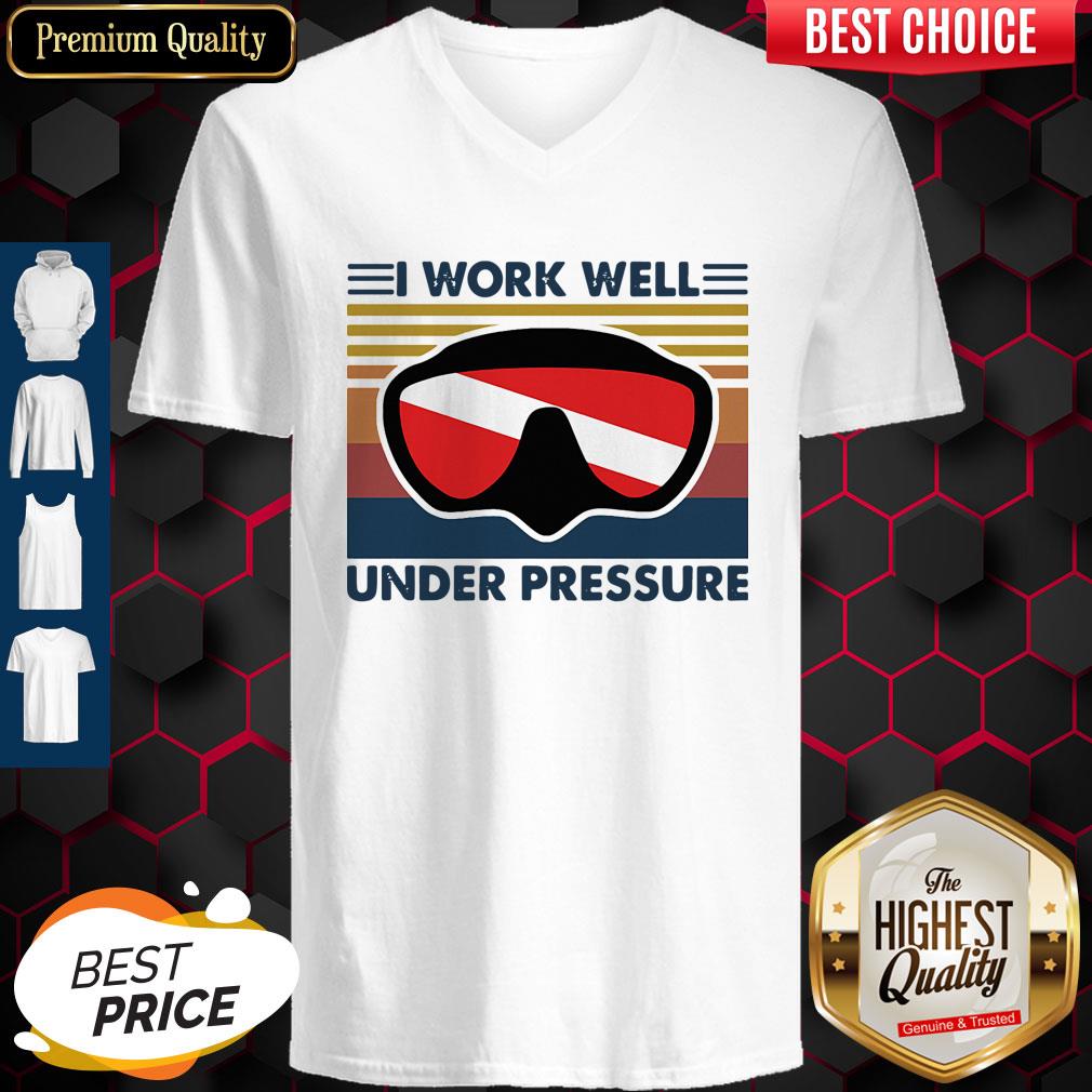 Official Scuba Diving I Work Well Under Pressure Glasses Vintage shirt