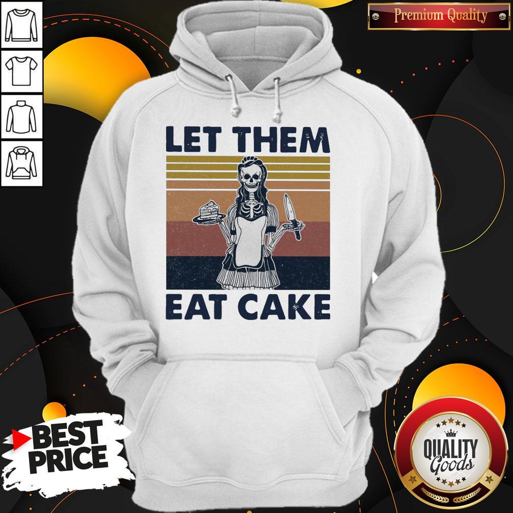 Official Skull Let Them Eat Cake Vintage Retro Shirt