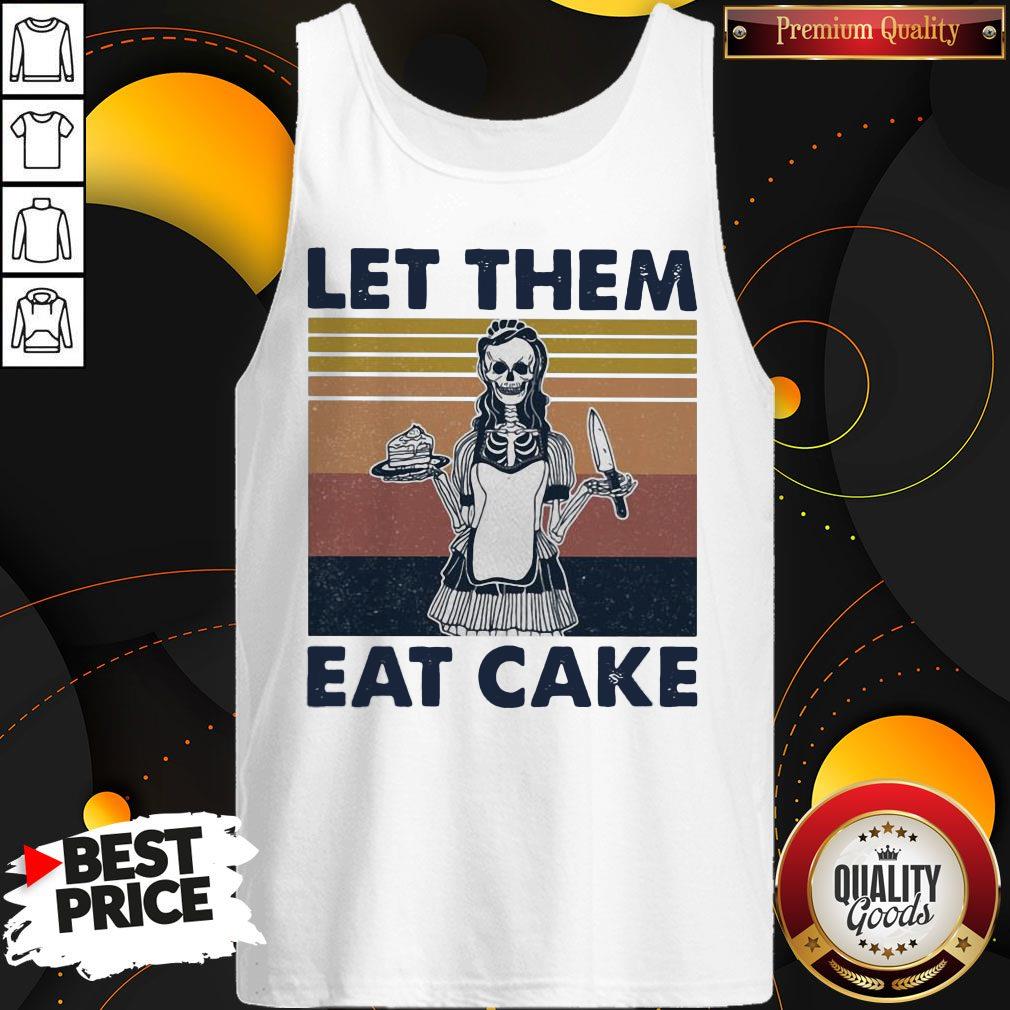 Official Skull Let Them Eat Cake Vintage Retro Shirt