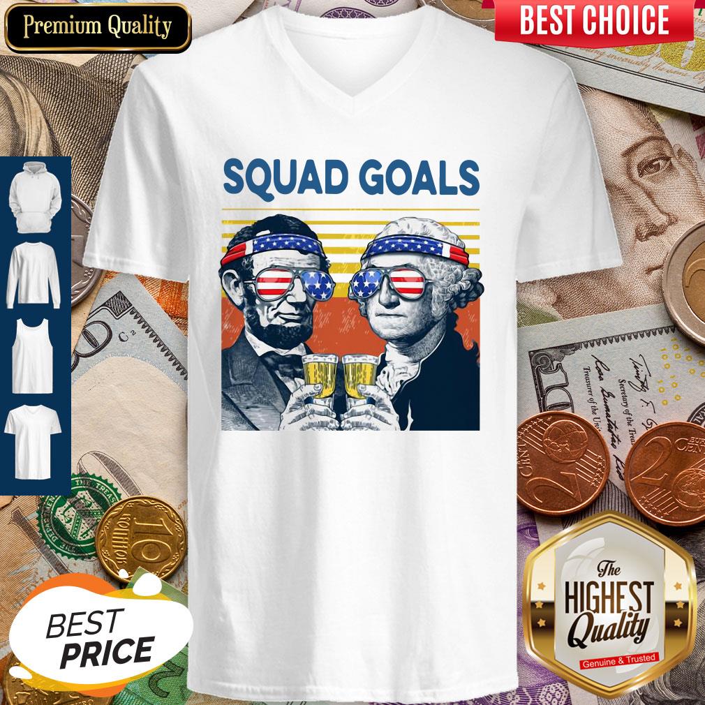 Official Squad Goal American Flag Vintage Shirt