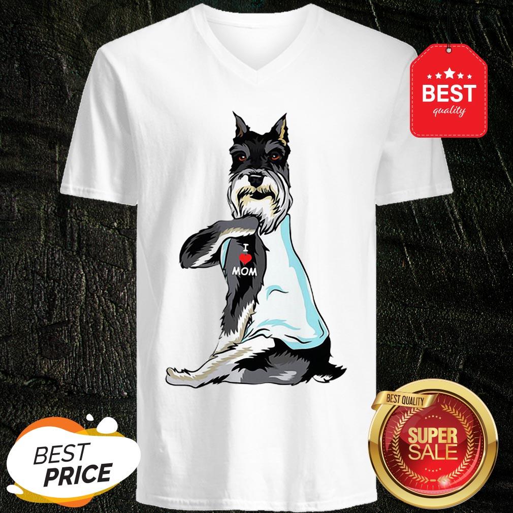 Official Standard Schnauzer I Love Mom Tattoos Shirt