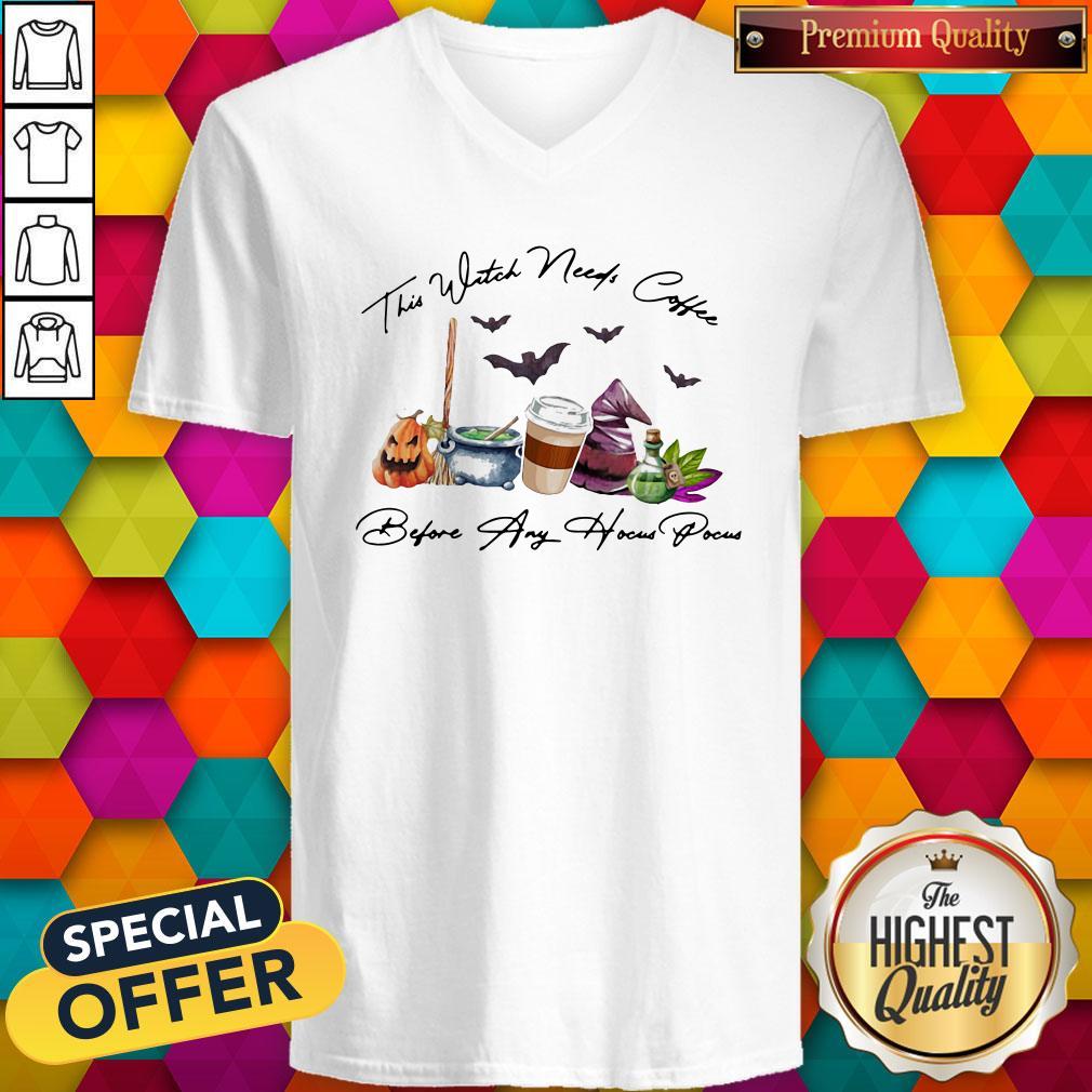 Official This Witch Needs Coffee Before Any Hocus Pocus Shirt