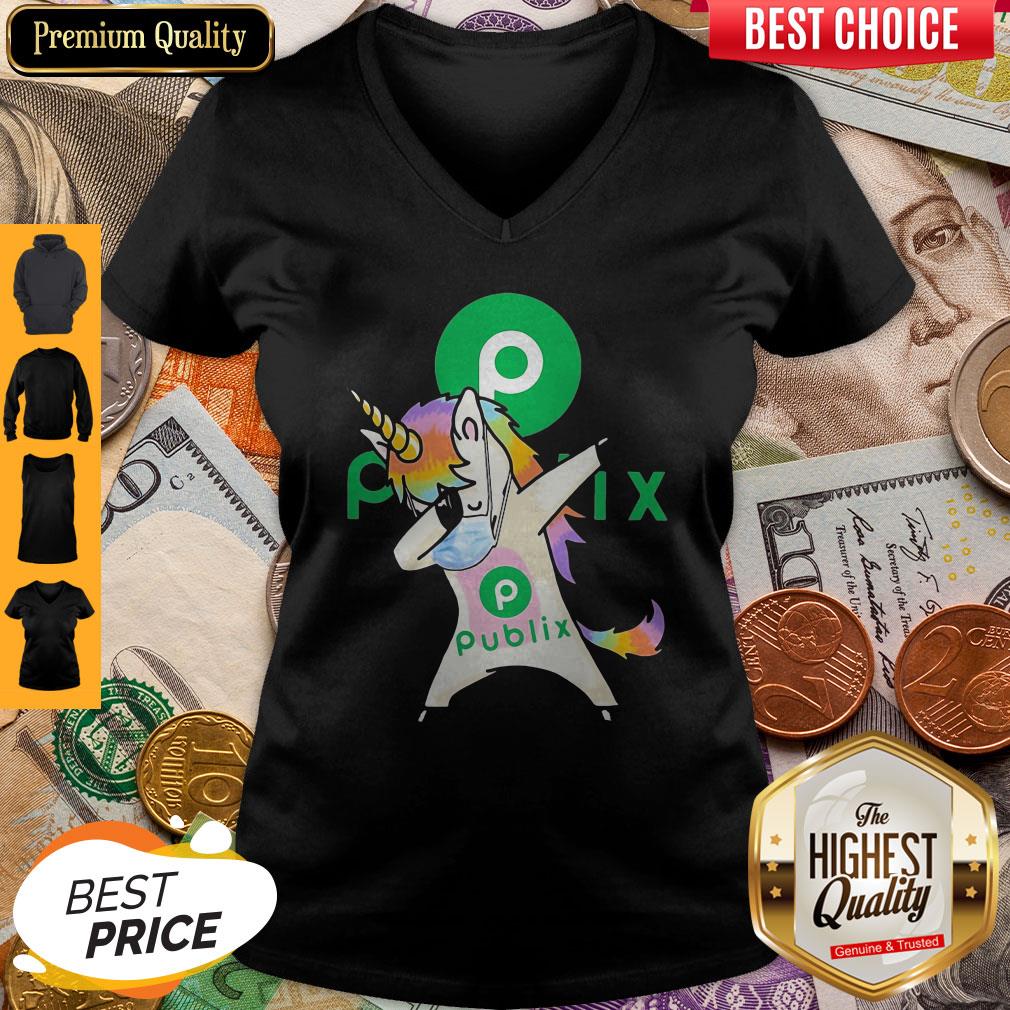 Official Unicorn Mask Dabbing Publix Logo Shirt