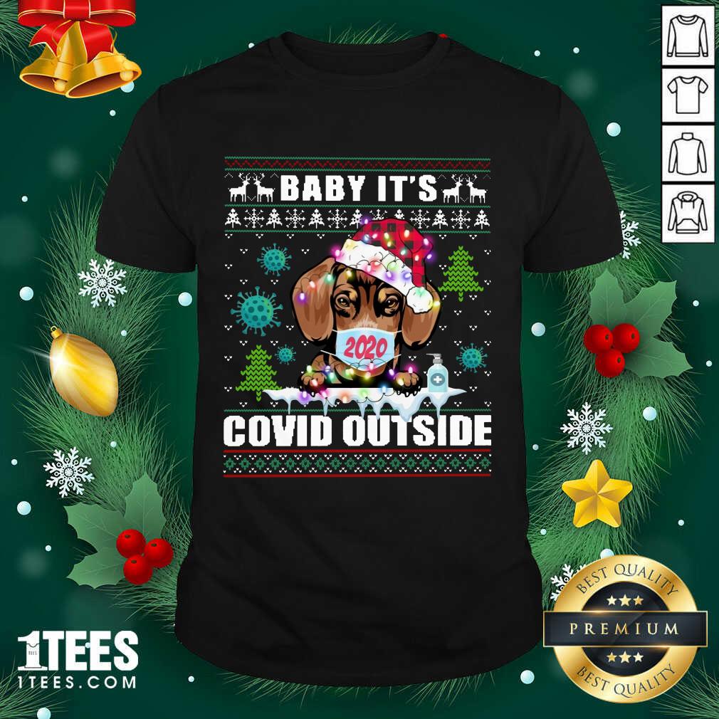 Original Dog Face Mask 2020 Baby It’S Covid Outside Ugly Christmas Shirt