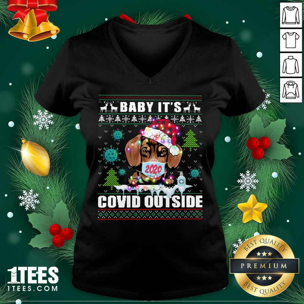 Original Dog Face Mask 2020 Baby It’S Covid Outside Ugly Christmas Shirt