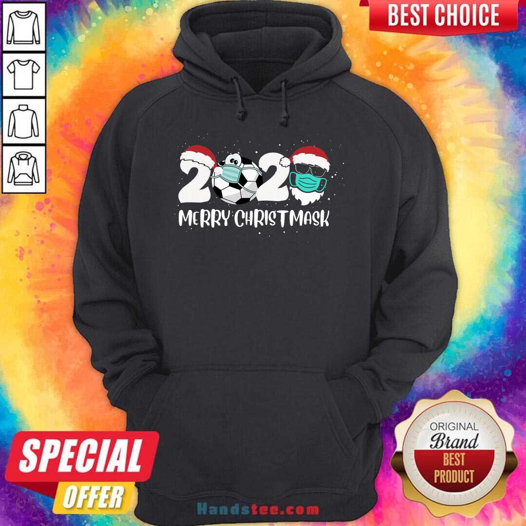 Original Merry Christ Mask 2020 Santa Soccer Sport Quarantine Christmas Shirt